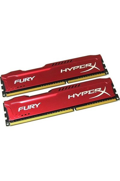 Alfamaks Bilgisayar كينغستون هايبركس فيوري ريد 16 جيجابايت (2x8 جيجابايت) 1600 ميجا هرتز DDR3 رام (hx316c10f/8) مجموعة مكونة من قطعتين