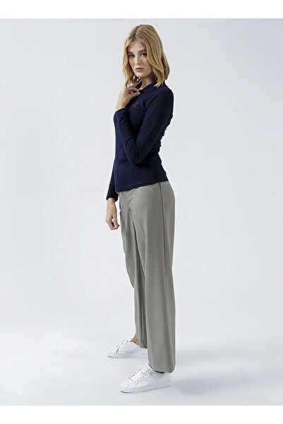 U.S. Polo Assn. Kadın Lacivert Polo Yaka Sweatshirt