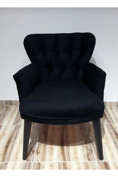 FABRİCAHOME Berjer - Tekli Koltuk - Babyface Kumaş Düz Renk - Ahşap Ayak