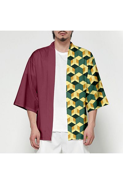 Köstebek Anime Demon Slayer: Kimetsu No Yaiba Tomioka Giyu Unisex Kimono