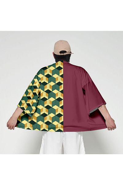 Köstebek Anime Demon Slayer: Kimetsu No Yaiba Tomioka Giyu Unisex Kimono