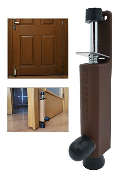 Azm سدادة باب قابلة للدفع مع فرامل باللون البني