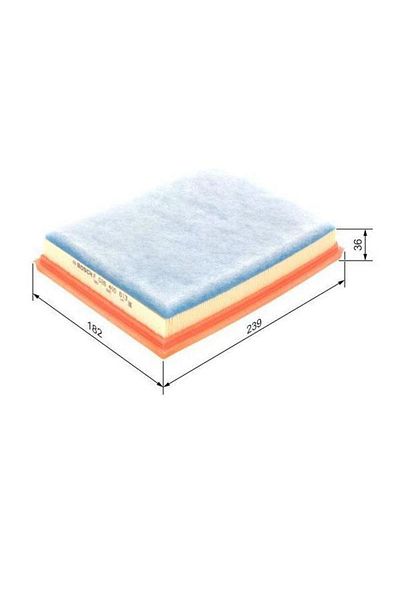 Bosch F026400613 Air Filter Renault, Citroen C-elysee, C4, Berlingo