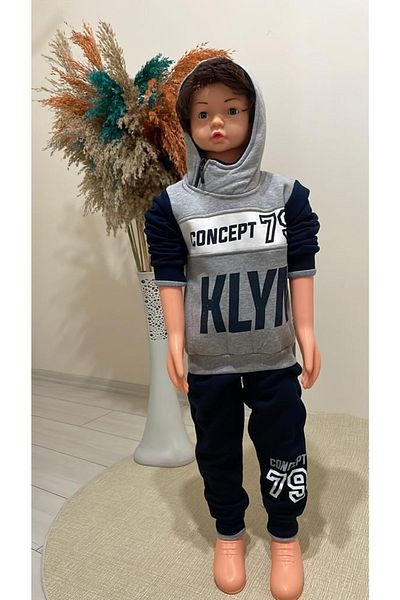 DELİ DOLU MODA Boy's Hood Detailed Hooded Suit