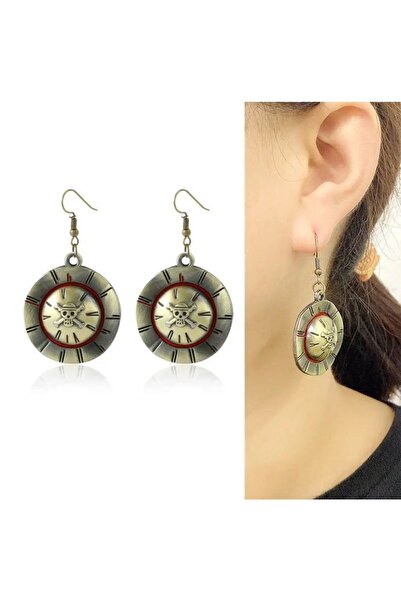 Herşey Nota Anime One Piece Hasır Şapka Küpe