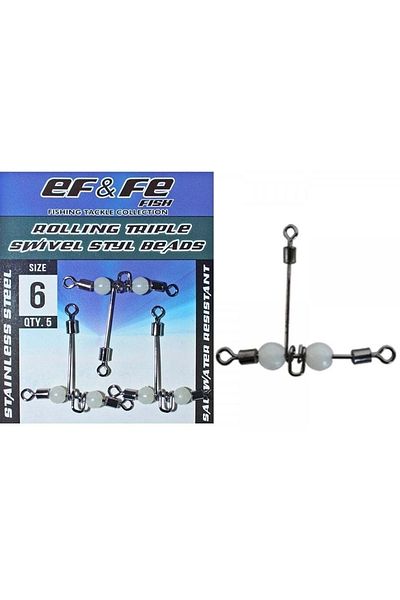 EFFE Rolling Triple Beads Swirled - No:10