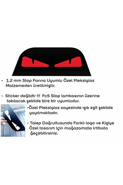 Sm Motors Honda Civic Fc5 3. Stop Pleksiglas Karbon Kapak