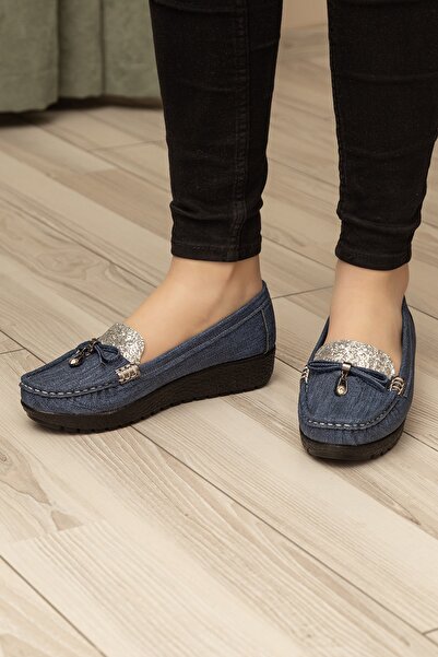 Ewen Tomm Ortopedik Günlük Taşlı Fiyonklu Ultra Hafif Anne Ayakkabısı