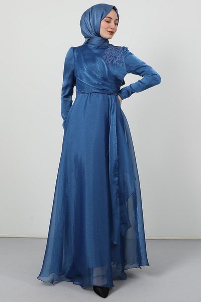 Giza Giyim Βραδινό φόρεμα Eliza Hijab Indigo