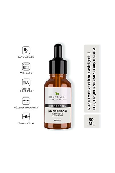 Herbaderm Süper Serum Leke, Kırışıklık Ve Sivilce Karşıtı 30 ml Dm Demstar Allık Fırçası Hediyeli