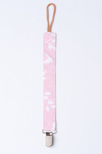 MyVera Powder leaf Pacifier with Cotton Fabric - lace-up Strap and Chain Detail