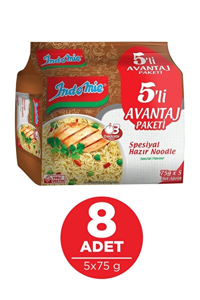 İndomie Hazır Noodle Spesiyal 75gr X 5 Li Avantaj Paket X 8 Adet