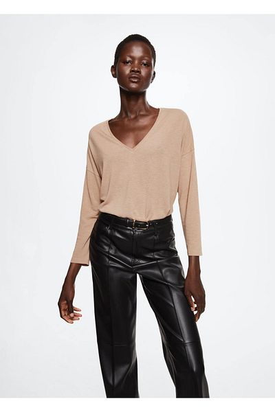 MANGO Woman V-NYAKÚ PÓLÓ