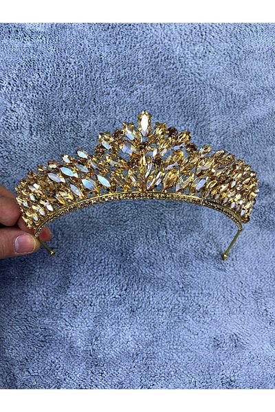 Hobigram Culoarea aurie Crystal Stone Angelina Model Henna și Coroana Miresei