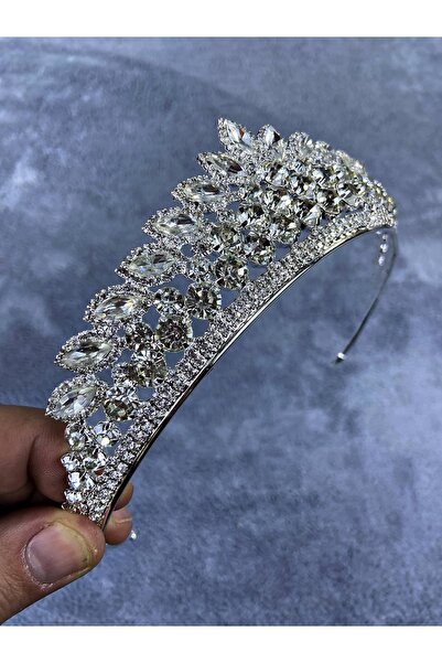 Bontex Αξεσουάρ νύφης Ασημί χρώμα με κρυστάλλινες πέτρες Μοντέλο Elanur Χένα ...