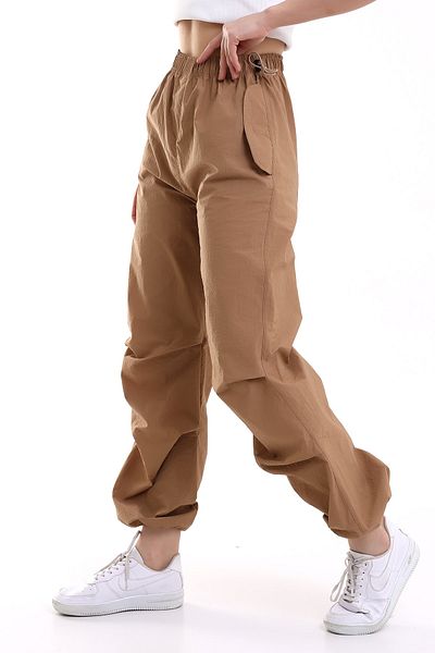 DeChival Women's Black Parachute Pants