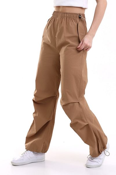 DeChival Women's Black Parachute Pants
