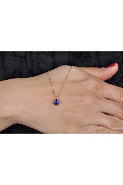 EZİLA SİLVER Lapis Lazuli Taşlı Gümüş Kolye