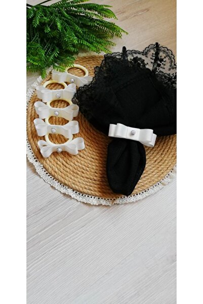 CWolf White Stone 6-Piece Napkin Ring Ring