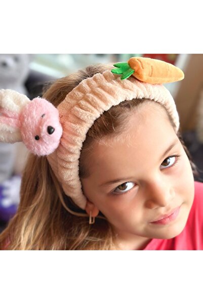 QUEEN AKSESUAR Jucărie pufoasă de pluș Iepure Morcov 3d Moale Bebeluș Copii F...