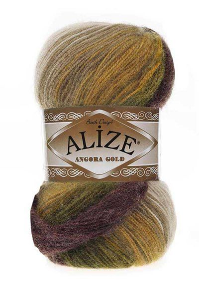 Alize Angora Gold Batik 5850 Thin Mohair Πουλόβερ Γιλέκο Σάλι Σχοινί 5 Μάλλινο 20% - 80% Ακρυλικό