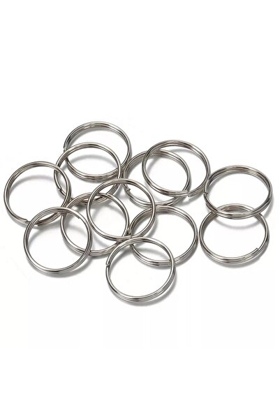 Ekar accessories 25 bucăți inele metalice pentru breloc de culoare argintie