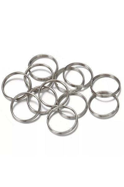 Ekar accessories 100 bucăți de culoare argintie inel pentru chei inel metalic