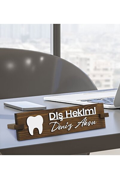 Bk Gift Kişiye Özel Figürlü Diş Hekimi Masa Isimliği, Yeni Iş Hediyesi, Arkad...