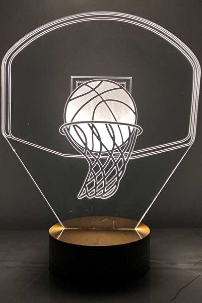 BY-LAMP Basket Potası Figürlü Dekoratif Hediye Led Masa Lambası | 7 Işık Reng...