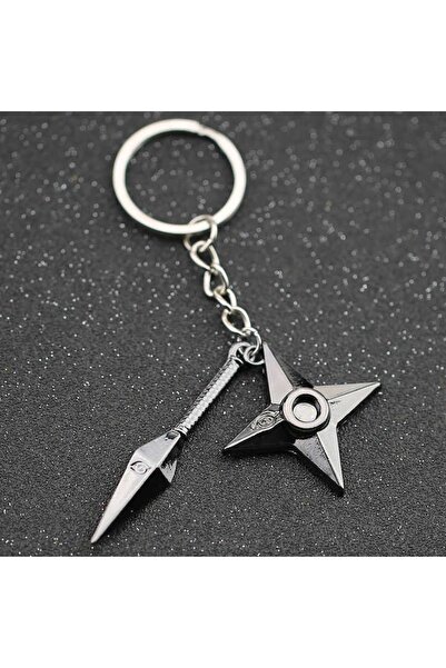 Herşey Nota Anime Naruto Kuno Ve Shuriken Weopons Anahtarlık