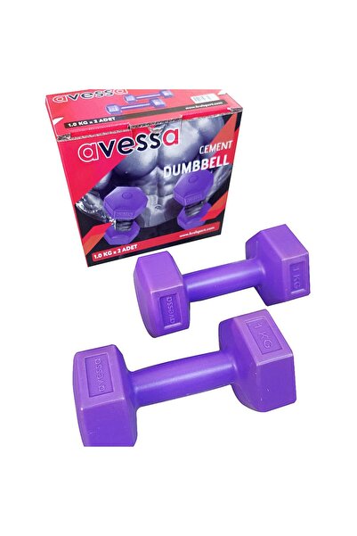 AVESSA 1 Kg Plastik Köşeli Dambıl Db-4141