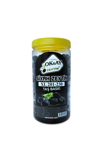 okay zeytin Taş Baskı Siyah Zeytin 201-230 1kg
