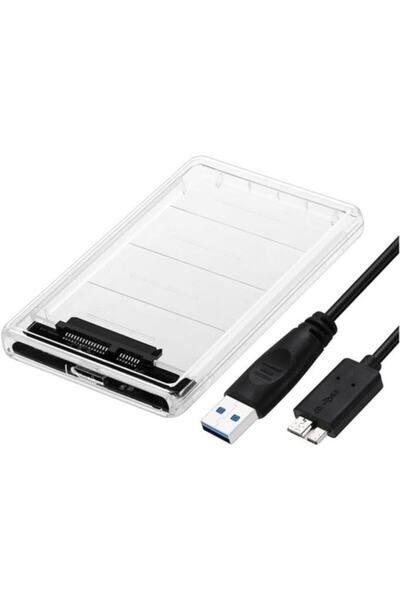 Temiz Pazar 4266 2.5" Usb 3.0 Harici Ssd Harddisk Şeffaf Taşınabilir Hdd Kutusu