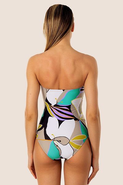 AYYILDIZ Badeanzug - Lila - Colorblock
