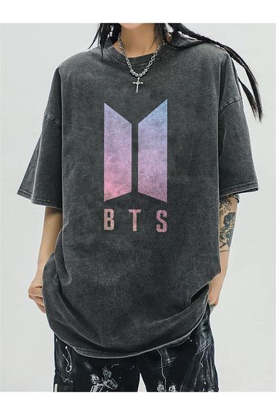 Touz Μπλουζάκι Unisex Vintage με λογότυπο Haraju Washed Bts