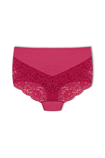 HNX Γυναικεία εσώρουχα Plum Lace Ψηλόμεση Plus Size