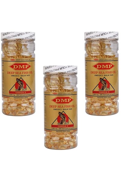 DMP Omega 3 Fish Oil - 1000 Mg 3 Boxes Total 600 Softgels