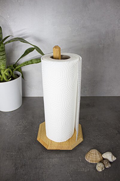 ETKA حامل مناديل ولفائف المناشف الخشبي من هيبيس 02، خشب أبيض