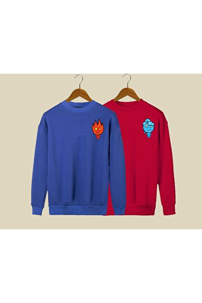 Vordevia Çift Sevgili Kombini Krımızı Ve Mavi Ateş Ve Su