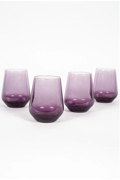 Paşabahçe 6 Person Gradient Plum Water Cup 425cc