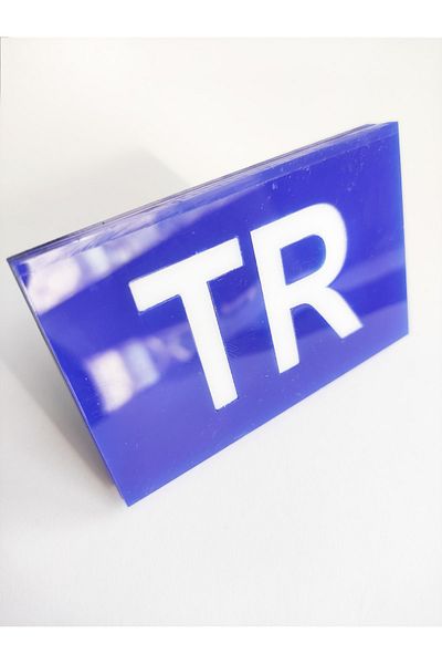 REPLAX Tr Blue Plexiglass Shutter Emblem with Screw