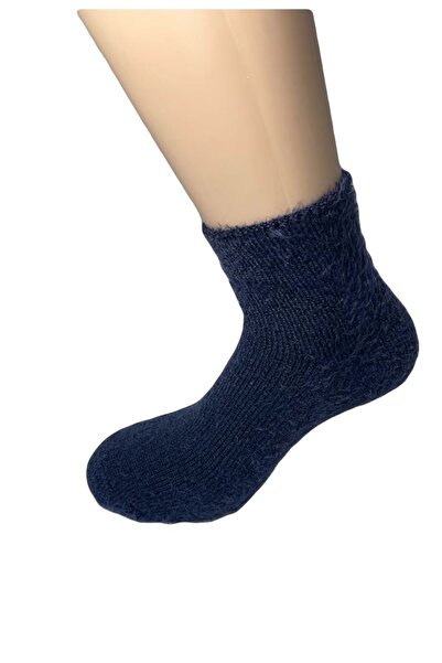 Bamuta Sakalı Iplik Kışlık Çorap Lacivert