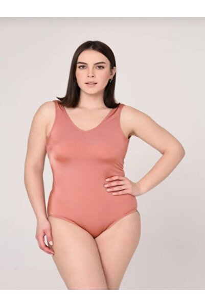 METROPOL Μαγιό με λαιμόκοψη V με πούδρα