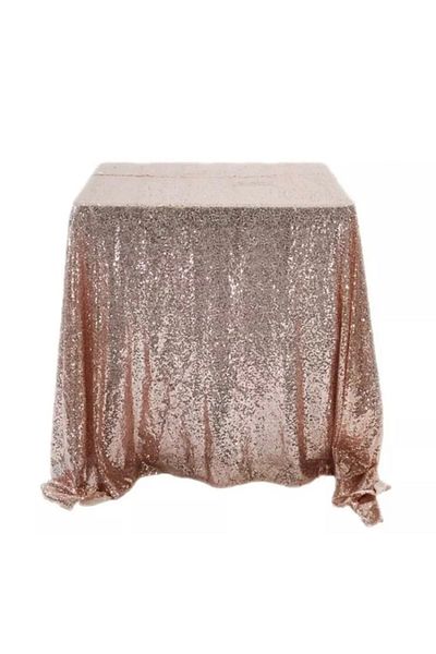 Paris Life Salmon Sequined Tablecloth - Salmon
