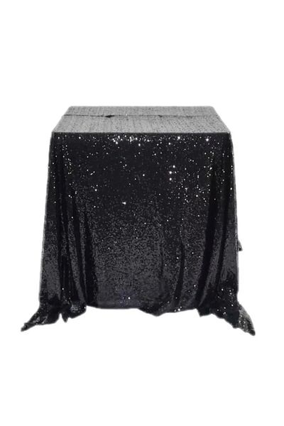 Paris Life Black Sequined Tablecloth - Black