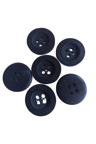 hobim42 Natural Wooden Button 6 Pieces 2.3 Cm Wooden Button