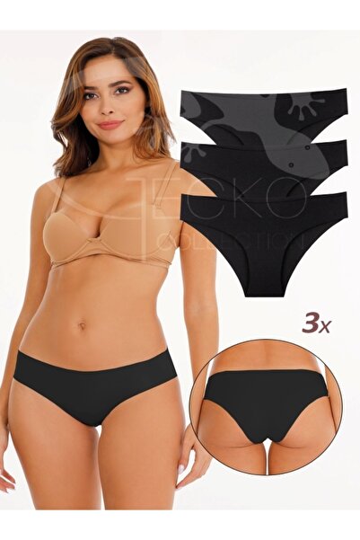 GECKO COLLECTION Laperi Κοπή με λέιζερ χωρίς ραφές Slip Εσώρουχα 3-τεμαχιακό Σετ