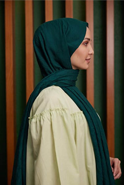 Julia Lauren شال نسائي من الخيزران المطرز باللون الزمردي - 23