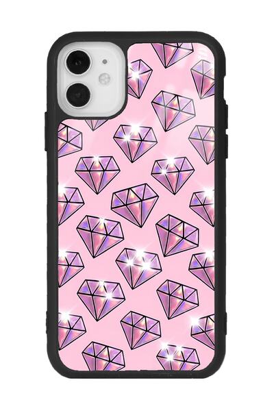 Spoyi Iphone 11 Uyumlu Diamond Tasarımlı Glossy Telefon Kılıfı