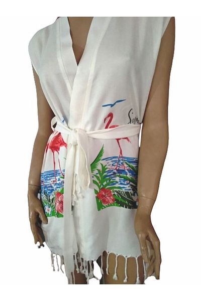 acartekstil Flamingo Printed Peshtemal Pareo